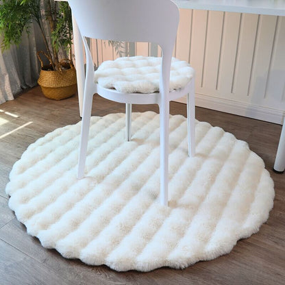 skorten® Skysoftia: Plush & Puffy Chic 3D Waves-Textured Area Rug for Modern Home Décor