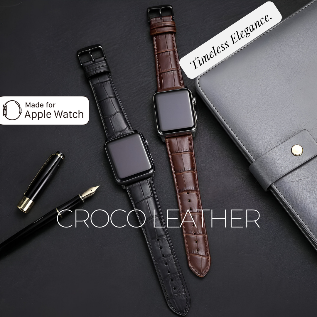 Crocolassi® Band Collection for Apple Watch Series 1, 2, 3, 4, 5, 6, 7, 8, SE, Ultra 1 & 2 - Designed by AvenueFinds Milan