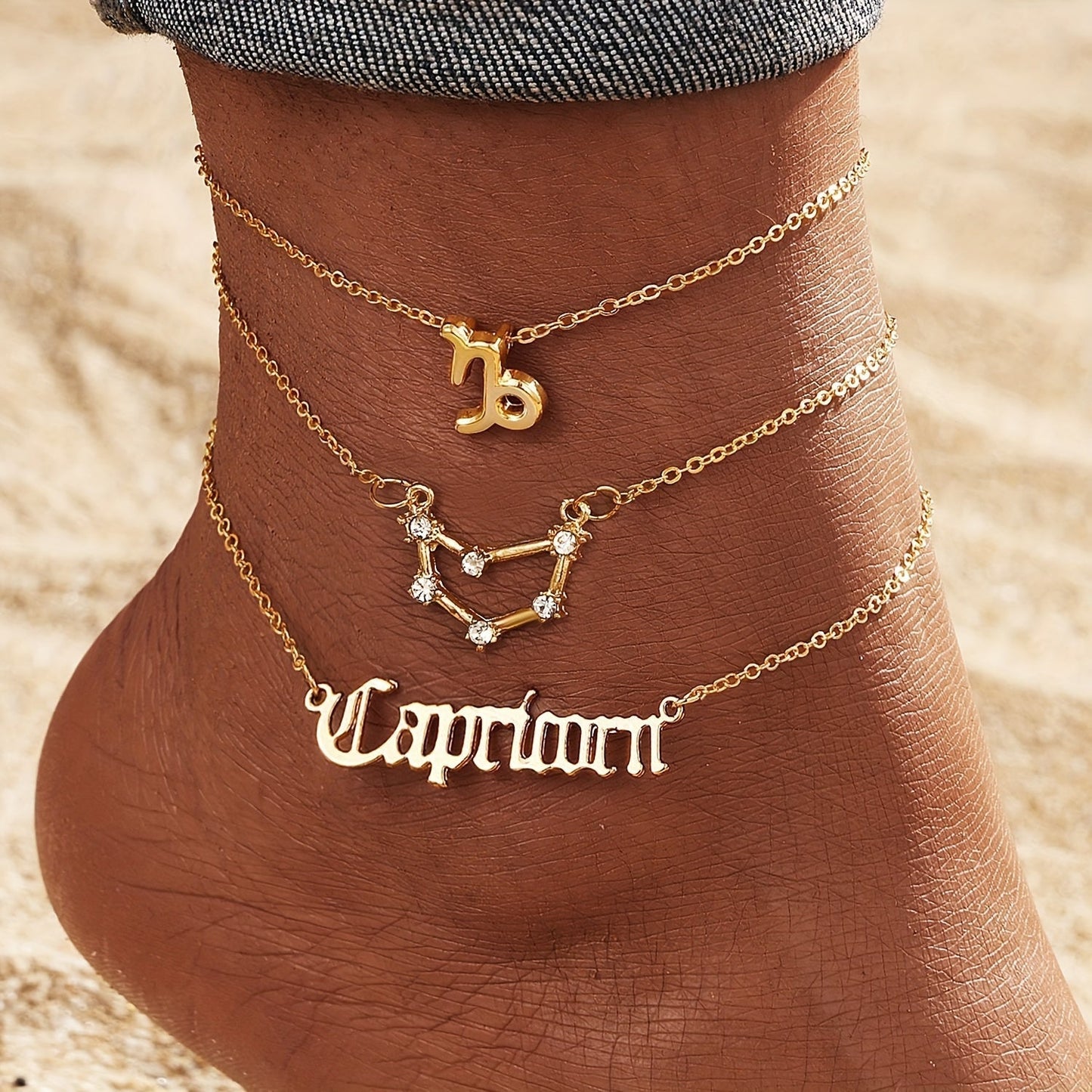 Astrocharm®: Handcrafted Zodiac Sign Inspired Anklet Collection - Set of 3 Styles for the Price of One