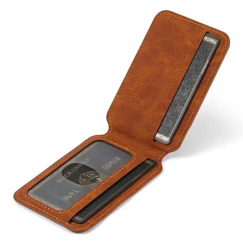 skorten® Luténi: The Ultimate 2-in-1 Sleek Leather Magsafe® Case with Slim Snap-On Wallet