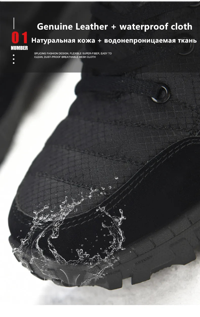 Hexton® Men's Winter Boots by Avenue Finds & Co. NYC: Waterproof High-Top Plush Lined Snow Boots with Superior Grip for Winter Hikes & Slippery Black Ice