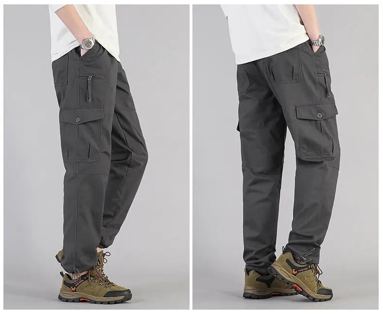 Mens Tactical Pants Cargo Work Pants Heavy Duty Big and Tall Overalls Autumn Construction Trousers Man Sport American Sweatpants