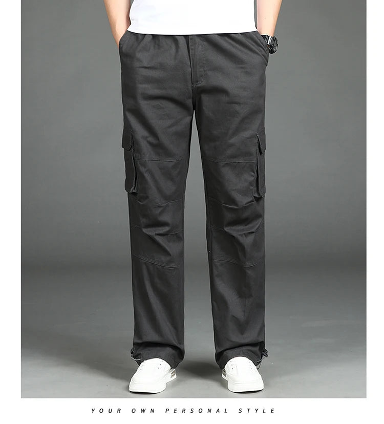 Mens Tactical Pants Cargo Work Pants Heavy Duty Big and Tall Overalls Autumn Construction Trousers Man Sport American Sweatpants