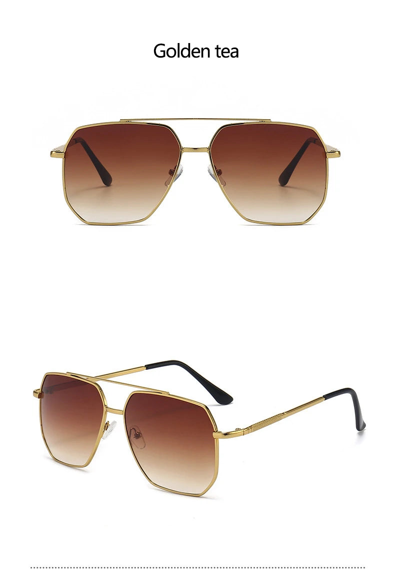 New Fashion Men Sunglasses Pilot Classic Driving Sun Glasses Metal Frame Mirror Leisure Fishing Business Men/women Eyeglassuv400