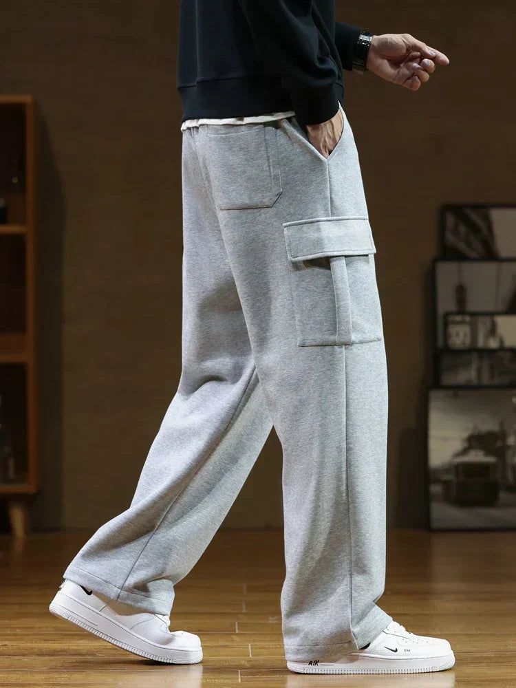 The Nordtrak® - Cleverly designed by AvenueFinds Sweden: Multi-Pocket Cargo Style Cotton Sweatpants