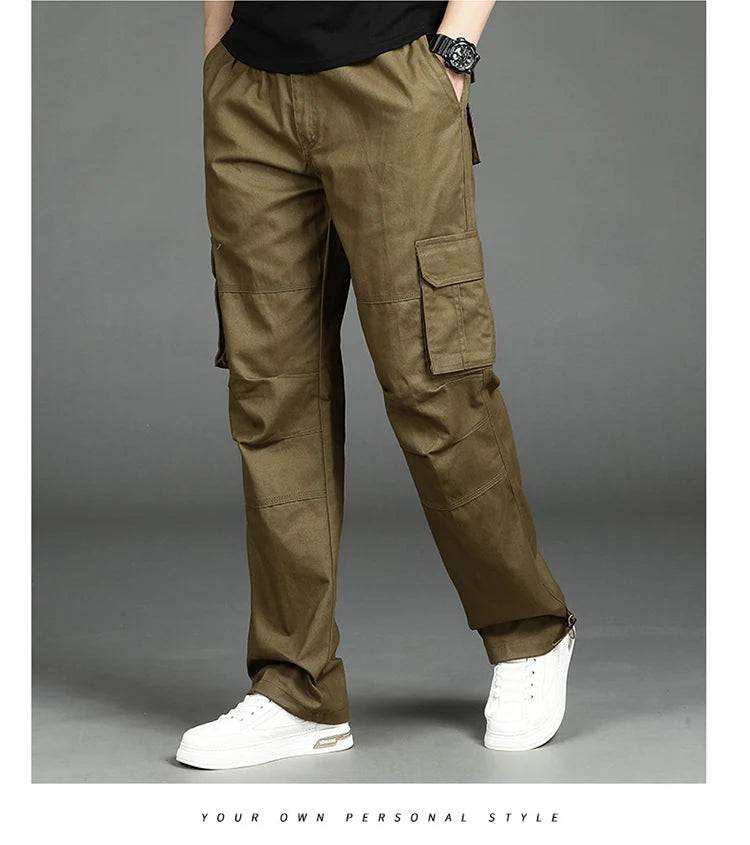 Mens Tactical Pants Cargo Work Pants Heavy Duty Big and Tall Overalls Autumn Construction Trousers Man Sport American Sweatpants
