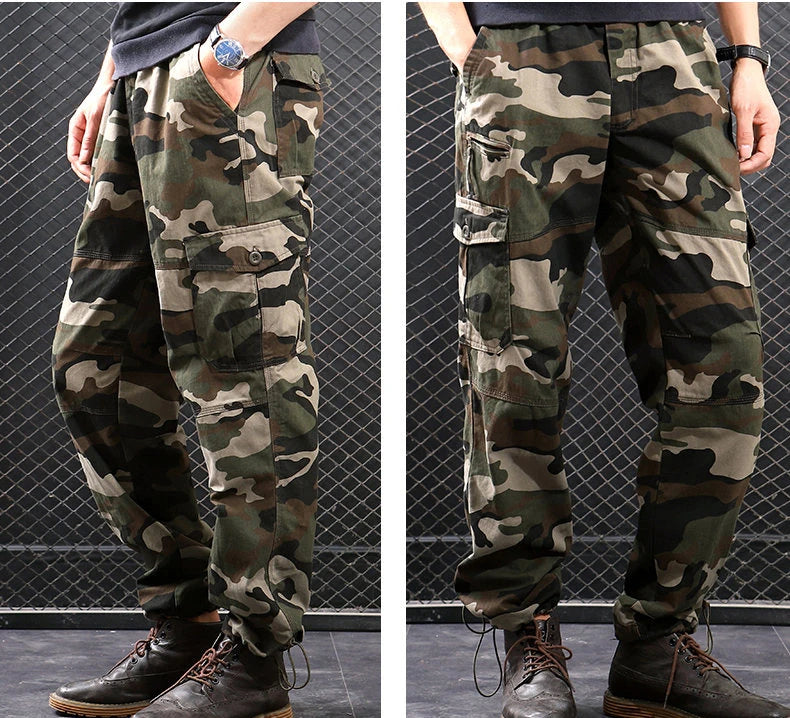 Mens Tactical Pants Cargo Work Pants Heavy Duty Big and Tall Overalls Autumn Construction Trousers Man Sport American Sweatpants