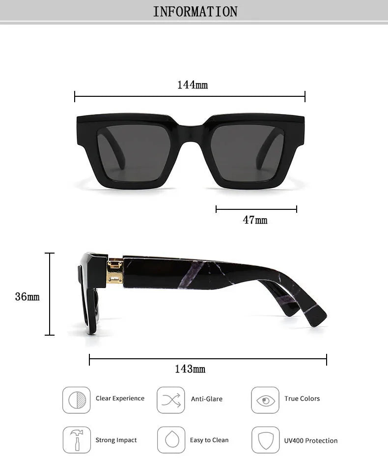 2024 Square Sunglasses Women Trendy New Sunglasses For Men Vintage Fashion Glasses Retro Lunette Soleil Femme Sonnenbrille Damen