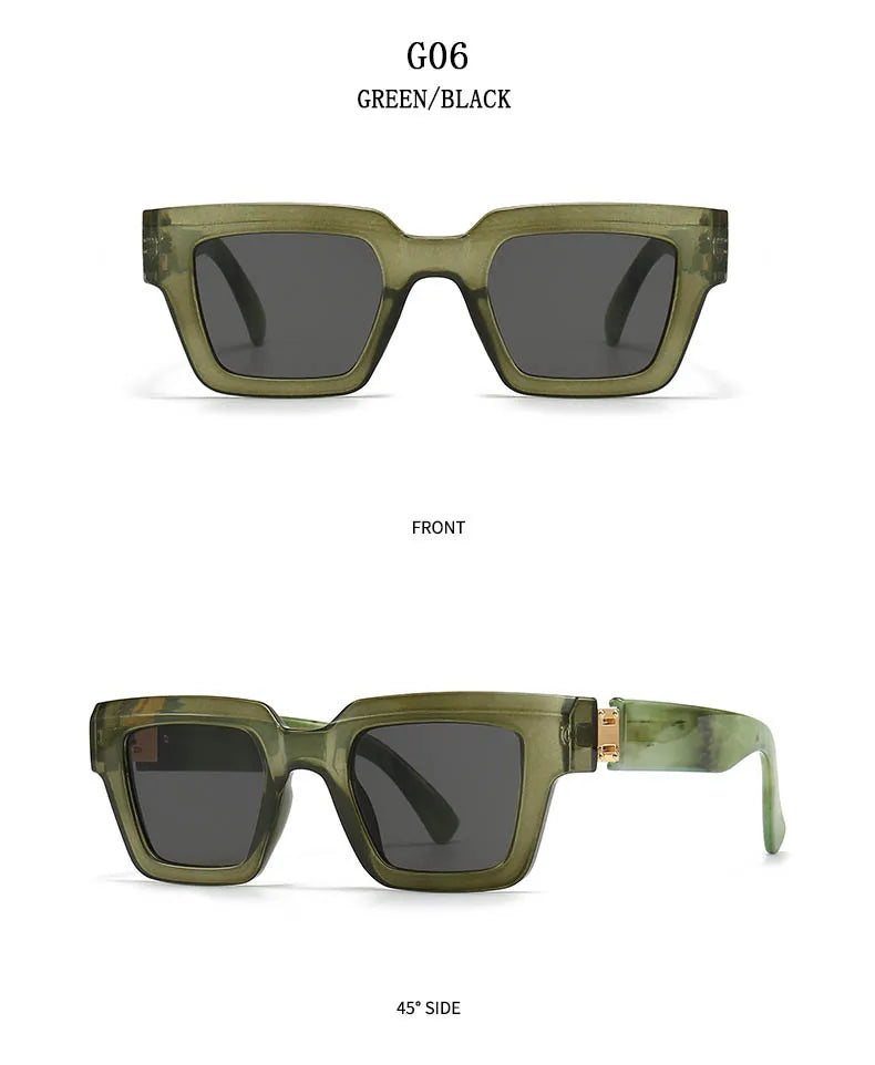 2024 Square Sunglasses Women Trendy New Sunglasses For Men Vintage Fashion Glasses Retro Lunette Soleil Femme Sonnenbrille Damen