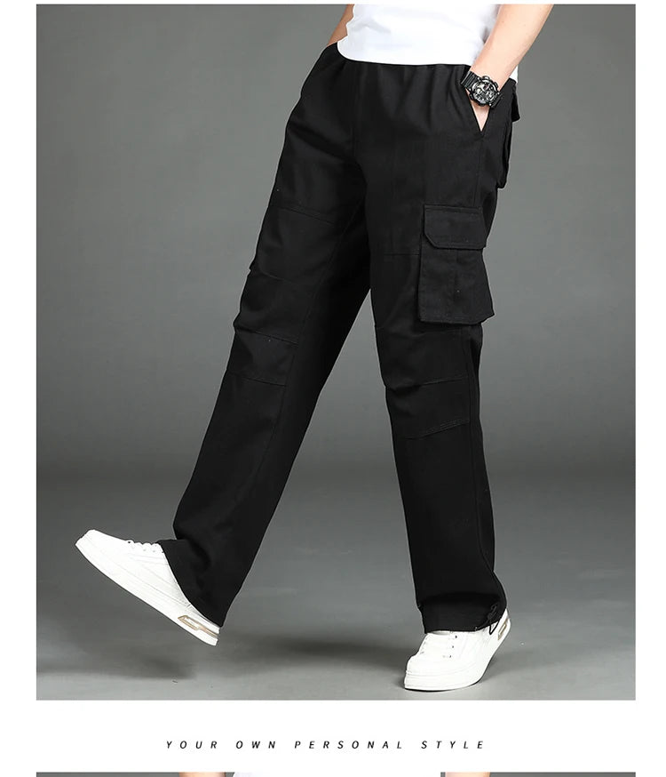 Mens Tactical Pants Cargo Work Pants Heavy Duty Big and Tall Overalls Autumn Construction Trousers Man Sport American Sweatpants
