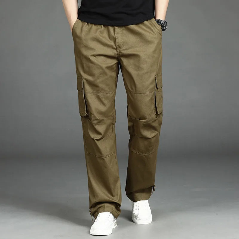 Mens Tactical Pants Cargo Work Pants Heavy Duty Big and Tall Overalls Autumn Construction Trousers Man Sport American Sweatpants