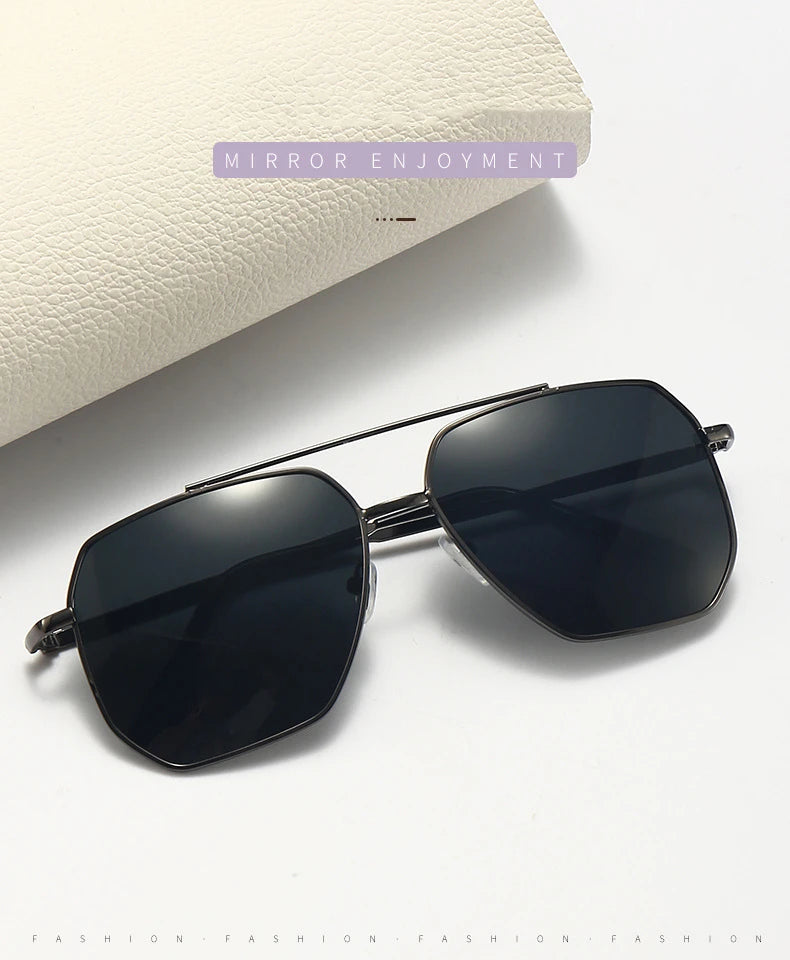 New Fashion Men Sunglasses Pilot Classic Driving Sun Glasses Metal Frame Mirror Leisure Fishing Business Men/women Eyeglassuv400