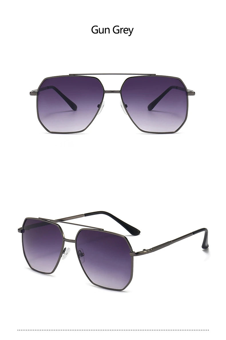 New Fashion Men Sunglasses Pilot Classic Driving Sun Glasses Metal Frame Mirror Leisure Fishing Business Men/women Eyeglassuv400