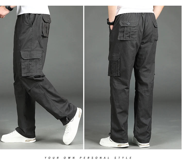 Mens Tactical Pants Cargo Work Pants Heavy Duty Big and Tall Overalls Autumn Construction Trousers Man Sport American Sweatpants