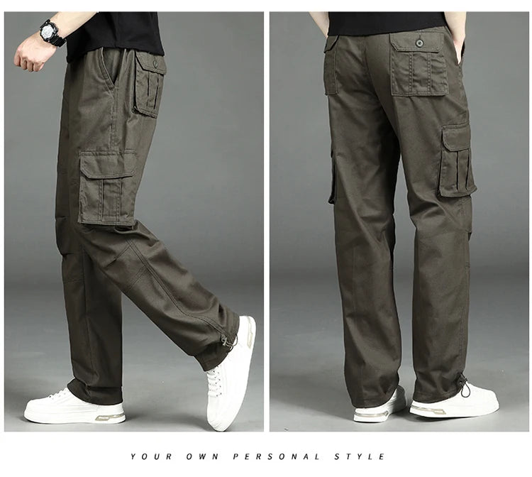 Mens Tactical Pants Cargo Work Pants Heavy Duty Big and Tall Overalls Autumn Construction Trousers Man Sport American Sweatpants