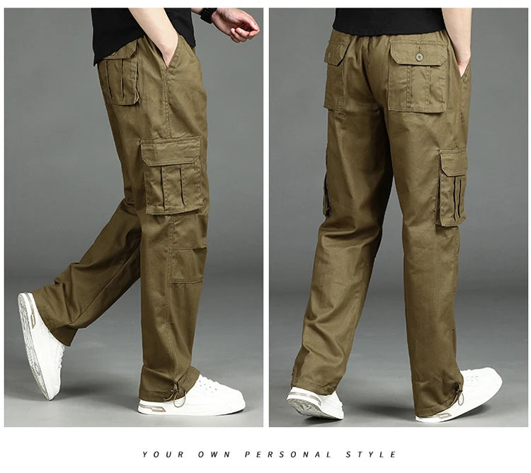 Mens Tactical Pants Cargo Work Pants Heavy Duty Big and Tall Overalls Autumn Construction Trousers Man Sport American Sweatpants