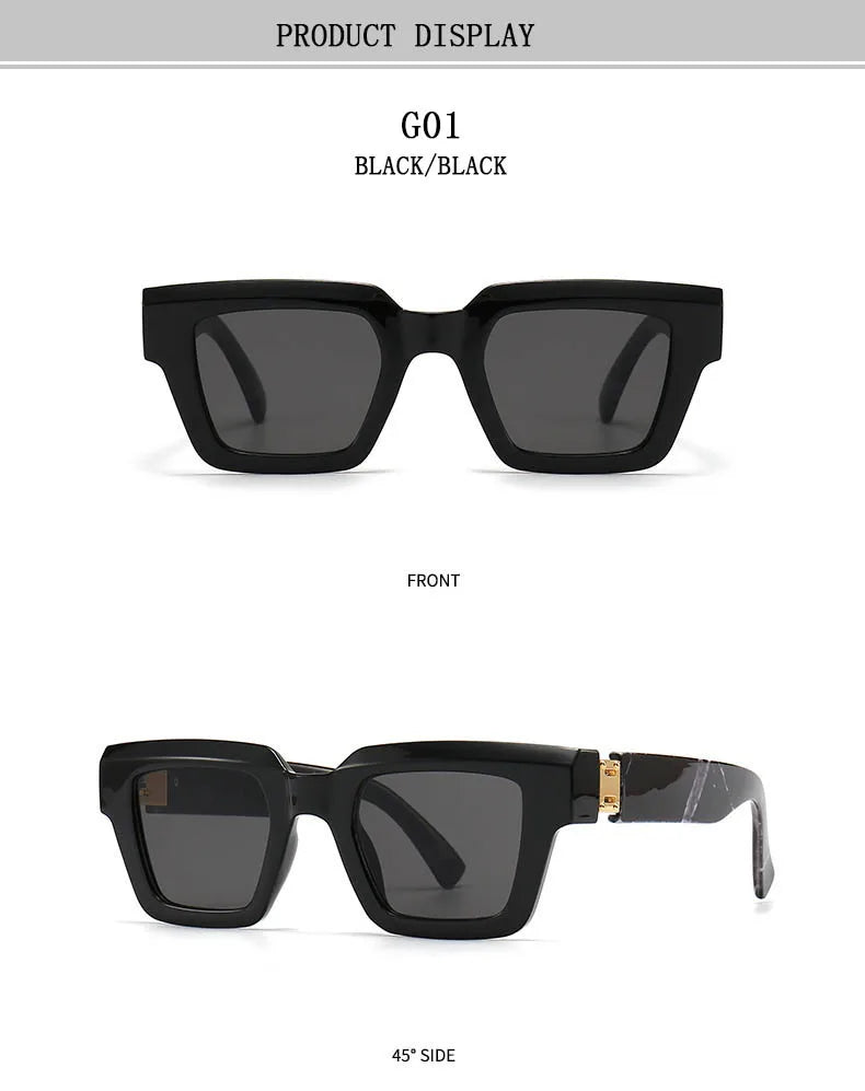2024 Square Sunglasses Women Trendy New Sunglasses For Men Vintage Fashion Glasses Retro Lunette Soleil Femme Sonnenbrille Damen
