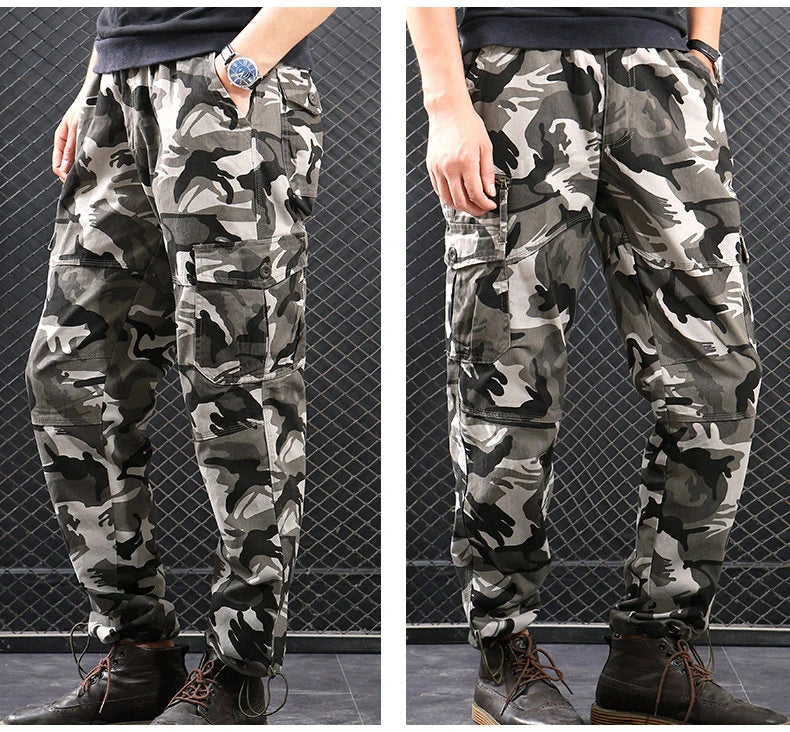 Mens Tactical Pants Cargo Work Pants Heavy Duty Big and Tall Overalls Autumn Construction Trousers Man Sport American Sweatpants