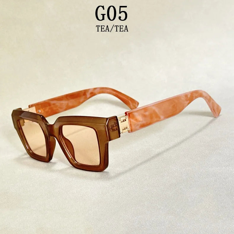 2024 Square Sunglasses Women Trendy New Sunglasses For Men Vintage Fashion Glasses Retro Lunette Soleil Femme Sonnenbrille Damen