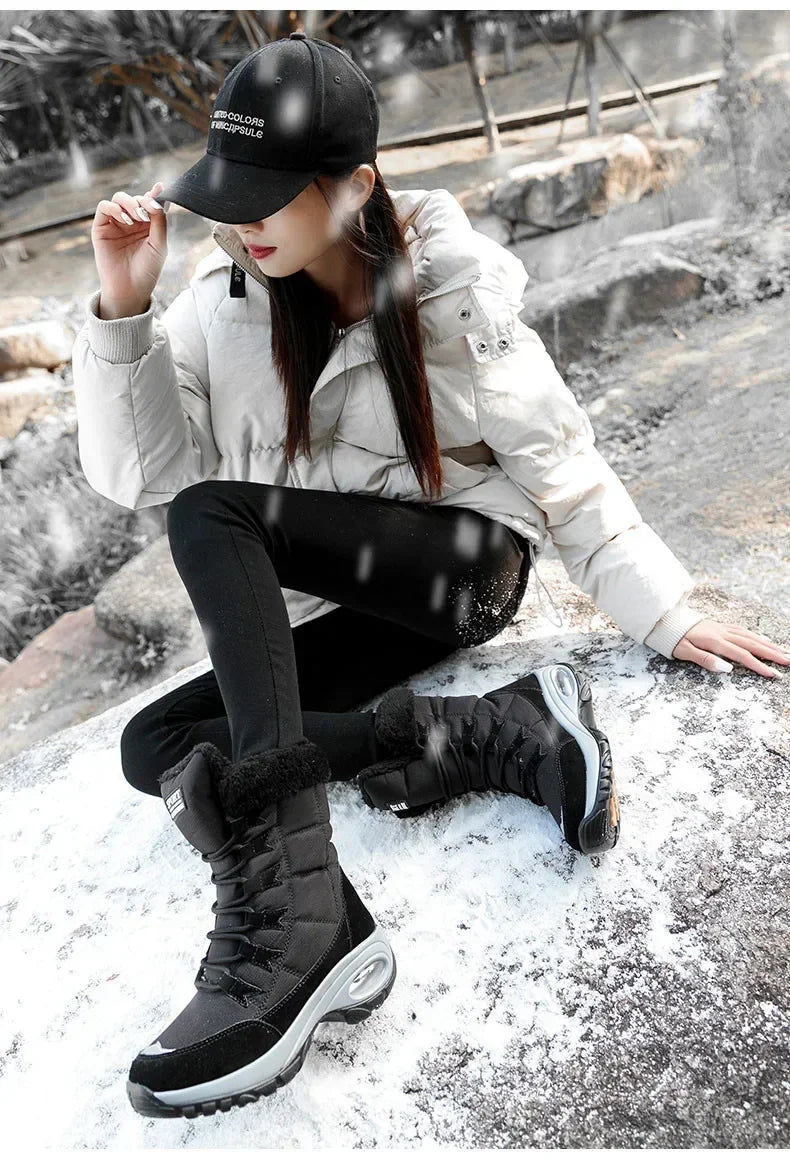 Hexton® Sport by Avenue Finds & Co. - The World's Only Perfect Women's Winter Boots: Waterproof & Lightweight Plush-Lined Boots featuring Ultra-Comfortable Air Cushioning Support & Superior Outsole Grip for Snowy Winter Hikes & Slippery Black Ice