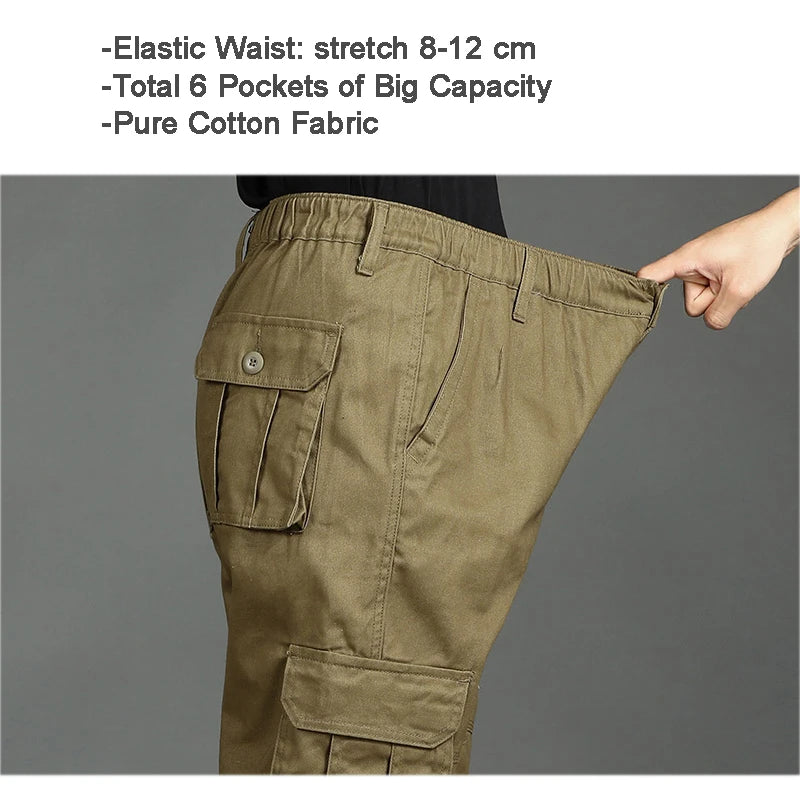 Mens Tactical Pants Cargo Work Pants Heavy Duty Big and Tall Overalls Autumn Construction Trousers Man Sport American Sweatpants
