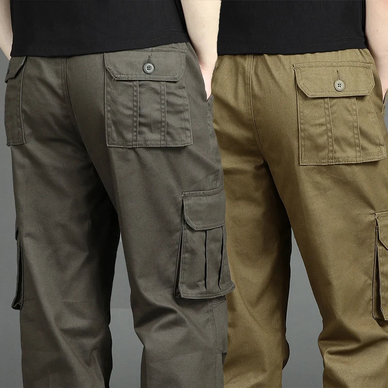 Mens Tactical Pants Cargo Work Pants Heavy Duty Big and Tall Overalls Autumn Construction Trousers Man Sport American Sweatpants