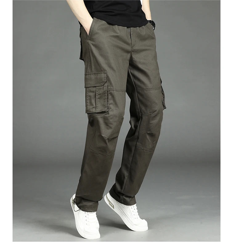 Mens Tactical Pants Cargo Work Pants Heavy Duty Big and Tall Overalls Autumn Construction Trousers Man Sport American Sweatpants