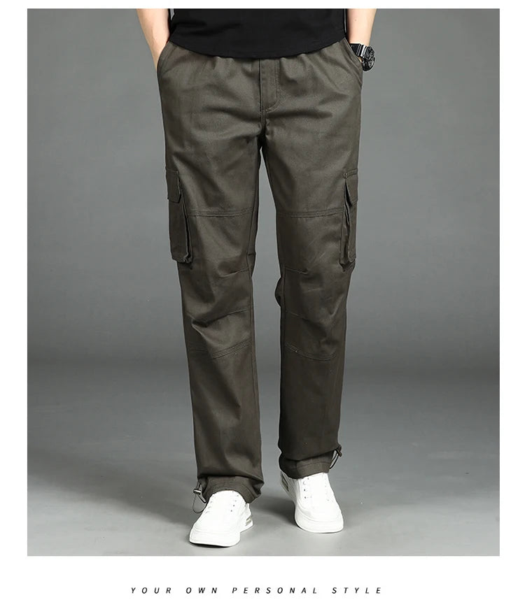 Mens Tactical Pants Cargo Work Pants Heavy Duty Big and Tall Overalls Autumn Construction Trousers Man Sport American Sweatpants