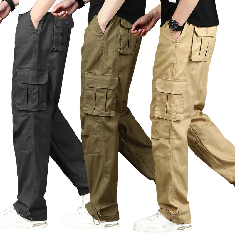 Mens Tactical Pants Cargo Work Pants Heavy Duty Big and Tall Overalls Autumn Construction Trousers Man Sport American Sweatpants