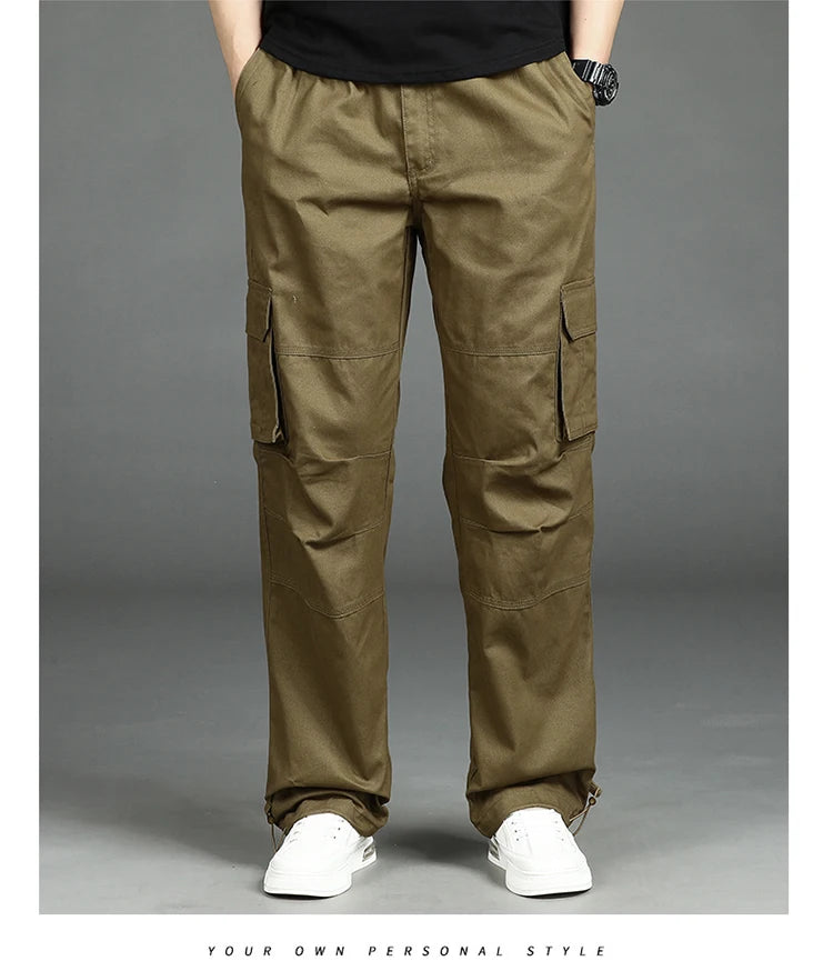 Mens Tactical Pants Cargo Work Pants Heavy Duty Big and Tall Overalls Autumn Construction Trousers Man Sport American Sweatpants