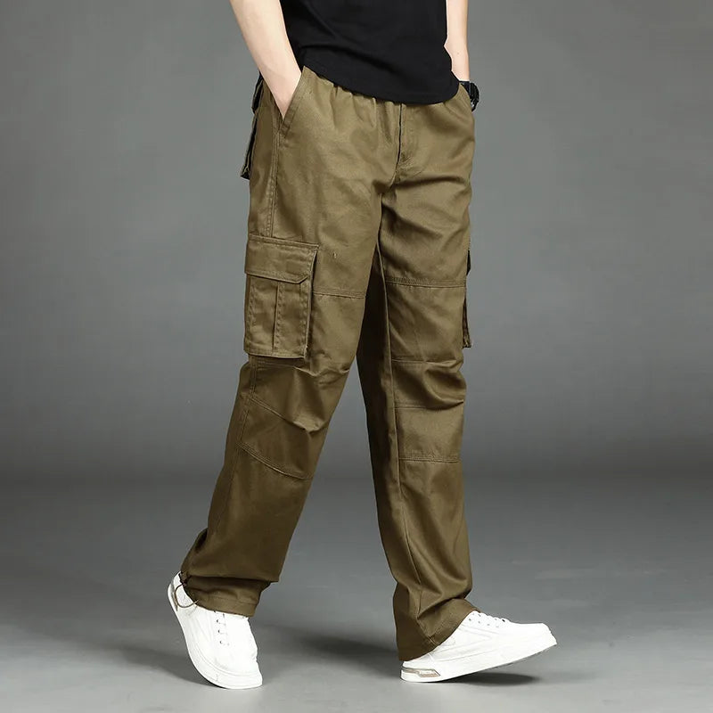Mens Tactical Pants Cargo Work Pants Heavy Duty Big and Tall Overalls Autumn Construction Trousers Man Sport American Sweatpants