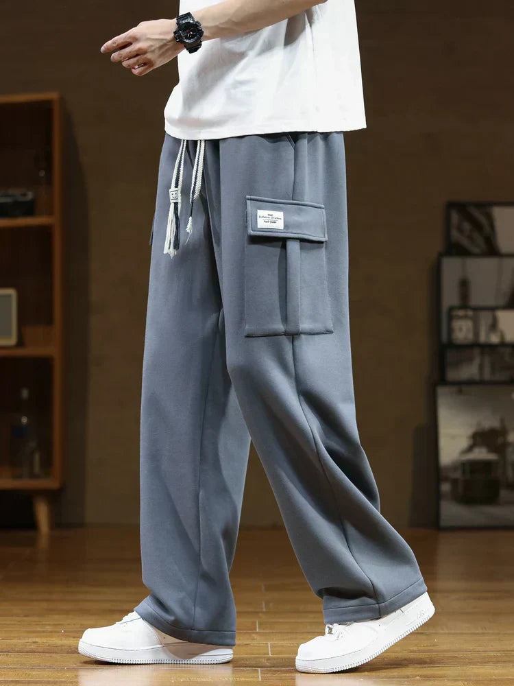 The Nordtrak® - Cleverly designed by AvenueFinds Sweden: Multi-Pocket Cargo Style Cotton Sweatpants