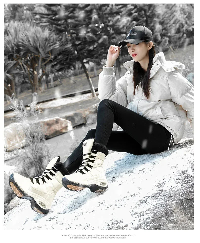 Hexton® Sport by Avenue Finds & Co. - The World's Only Perfect Women's Winter Boots: Waterproof & Lightweight Plush-Lined Boots featuring Ultra-Comfortable Air Cushioning Support & Superior Outsole Grip for Snowy Winter Hikes & Slippery Black Ice