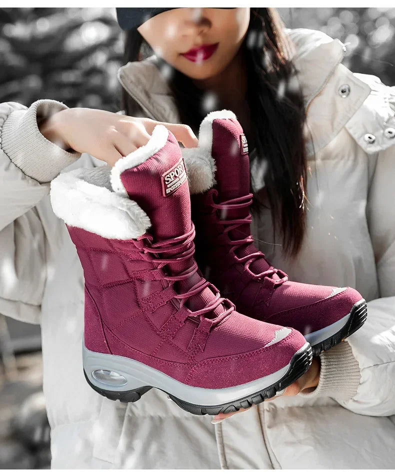 Hexton® Sport by Avenue Finds & Co. - The World's Only Perfect Women's Winter Boots: Waterproof & Lightweight Plush-Lined Boots featuring Ultra-Comfortable Air Cushioning Support & Superior Outsole Grip for Snowy Winter Hikes & Slippery Black Ice