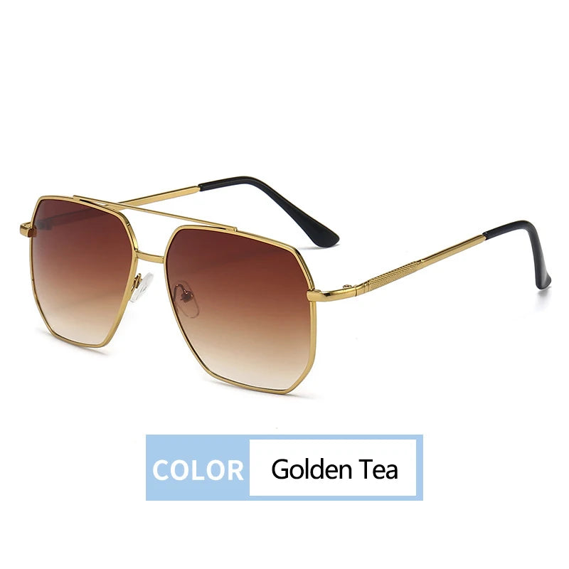 New Fashion Men Sunglasses Pilot Classic Driving Sun Glasses Metal Frame Mirror Leisure Fishing Business Men/women Eyeglassuv400