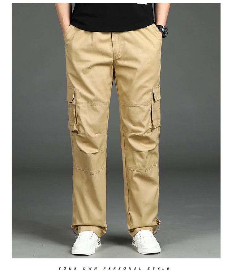 Mens Tactical Pants Cargo Work Pants Heavy Duty Big and Tall Overalls Autumn Construction Trousers Man Sport American Sweatpants