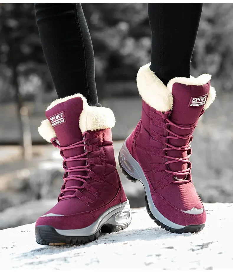 Hexton® Sport by Avenue Finds & Co. - The World's Only Perfect Women's Winter Boots: Waterproof & Lightweight Plush-Lined Boots featuring Ultra-Comfortable Air Cushioning Support & Superior Outsole Grip for Snowy Winter Hikes & Slippery Black Ice