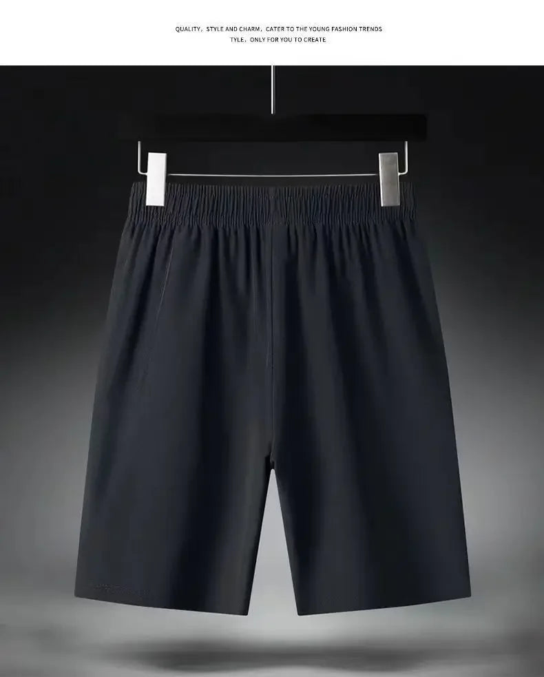 Summer Men Shorts Ice Silk Running Gym Sport Shorts Quick Dry Breathable Beach Short Pant Fitness Jogging Cool Casual Sportswear