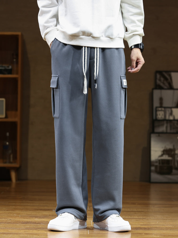 The Nordtrak® - Cleverly designed by AvenueFinds Sweden: Multi-Pocket Cargo Style Cotton Sweatpants