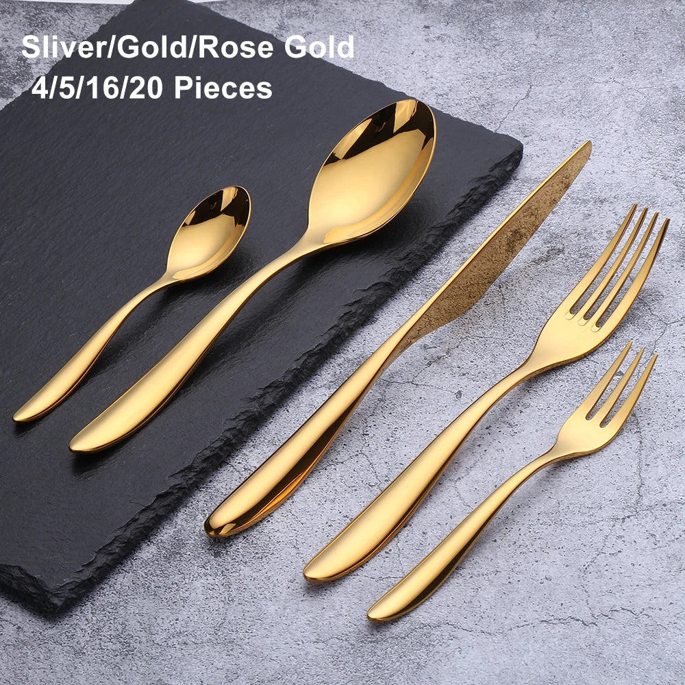 Goldware®: AvenueFinds's Signature Cutlery Set - The Gold Standard in Fine Dining at Home