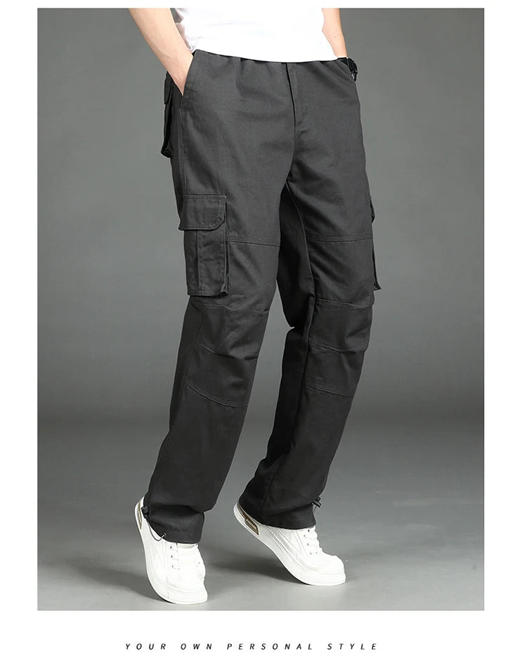 Mens Tactical Pants Cargo Work Pants Heavy Duty Big and Tall Overalls Autumn Construction Trousers Man Sport American Sweatpants