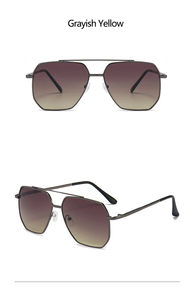 New Fashion Men Sunglasses Pilot Classic Driving Sun Glasses Metal Frame Mirror Leisure Fishing Business Men/women Eyeglassuv400