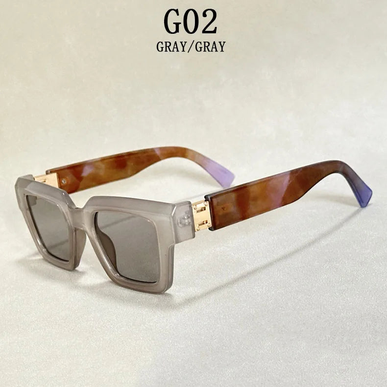 2024 Square Sunglasses Women Trendy New Sunglasses For Men Vintage Fashion Glasses Retro Lunette Soleil Femme Sonnenbrille Damen