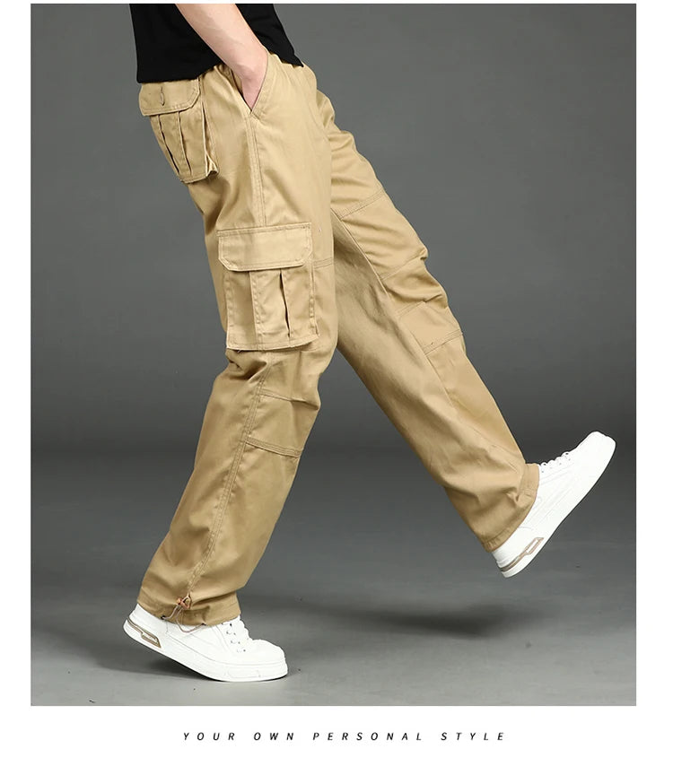 Mens Tactical Pants Cargo Work Pants Heavy Duty Big and Tall Overalls Autumn Construction Trousers Man Sport American Sweatpants