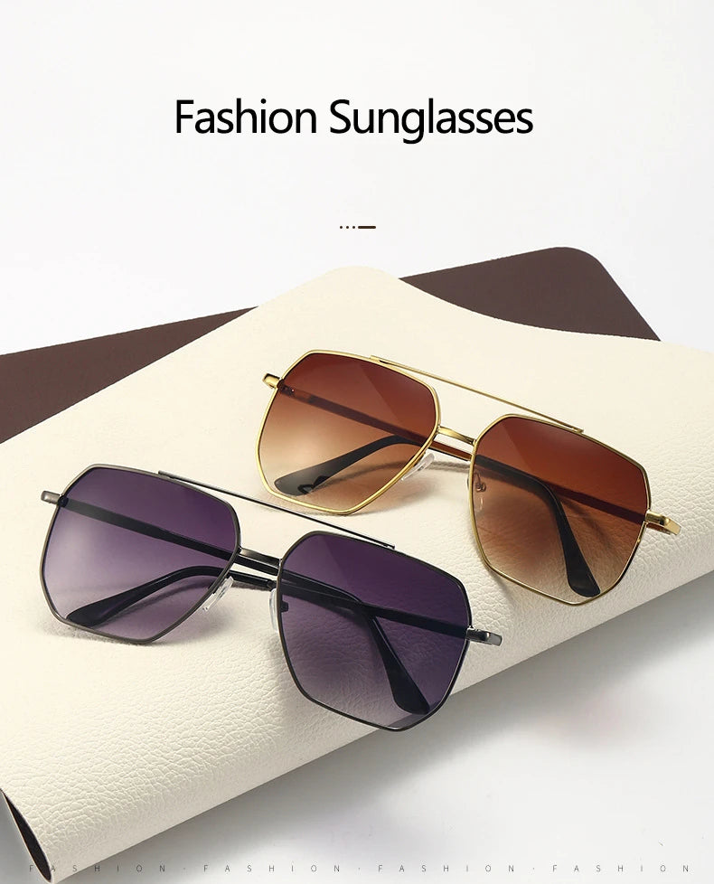 New Fashion Men Sunglasses Pilot Classic Driving Sun Glasses Metal Frame Mirror Leisure Fishing Business Men/women Eyeglassuv400