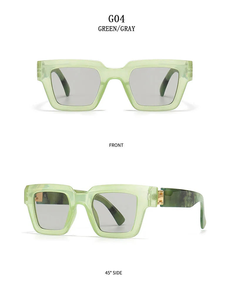 2024 Square Sunglasses Women Trendy New Sunglasses For Men Vintage Fashion Glasses Retro Lunette Soleil Femme Sonnenbrille Damen