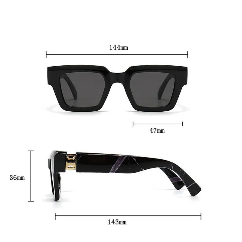 2024 Square Sunglasses Women Trendy New Sunglasses For Men Vintage Fashion Glasses Retro Lunette Soleil Femme Sonnenbrille Damen