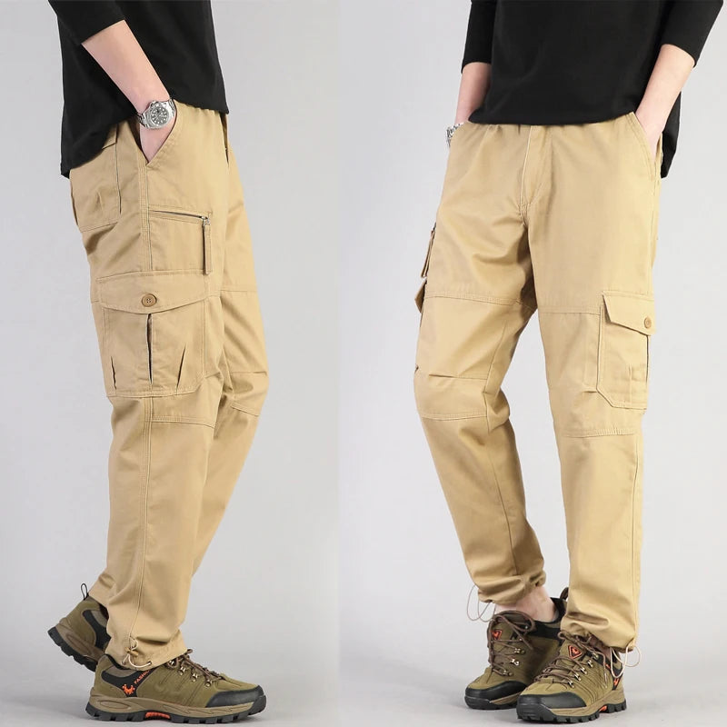 Mens Tactical Pants Cargo Work Pants Heavy Duty Big and Tall Overalls Autumn Construction Trousers Man Sport American Sweatpants