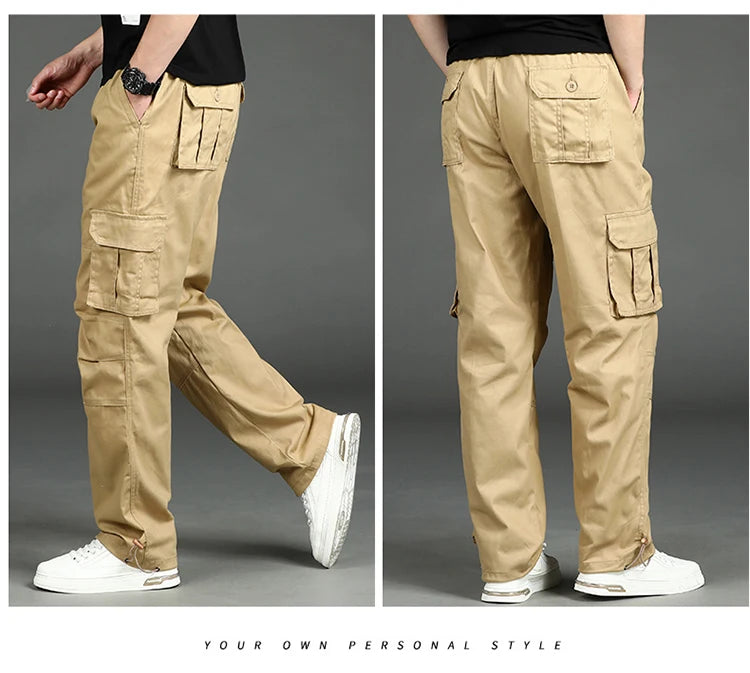 Mens Tactical Pants Cargo Work Pants Heavy Duty Big and Tall Overalls Autumn Construction Trousers Man Sport American Sweatpants