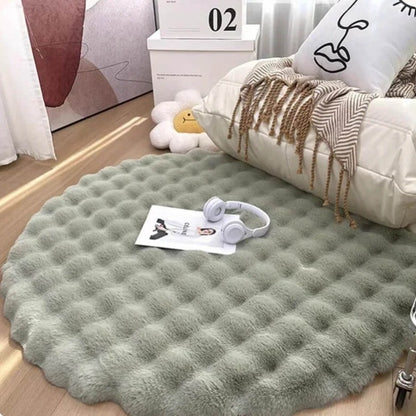 skorten® Skysoftia: Plush & Puffy Chic 3D Waves-Textured Area Rug for Modern Home Décor